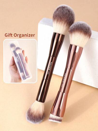 MAANGE مجموعة فرشاة تجميل محمولة الرؤوس ناعمة، فرشاة بودرة، فرشاة أحمر الخدود، فرشاة concealer، فرشاة تحديد الوجه، فرشاة تحديد الأنف، فرشاة التفاصيل، فرشاة أساس متعددة الوظائف وقوية للاستخدام اليومي على الوجه لخلط السوائل والكريمات والمساحيق الناعمة...