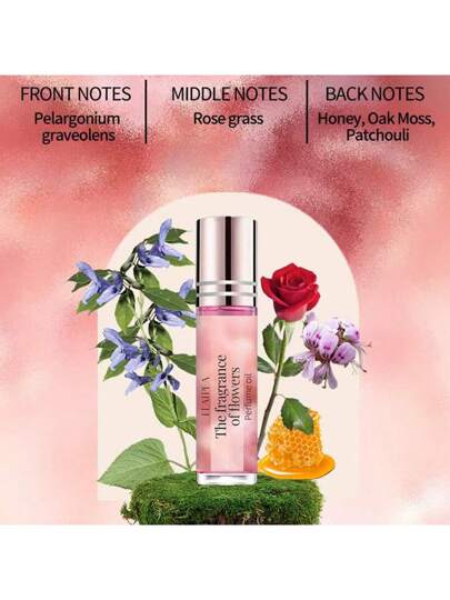 عطر رول أون كيوبيد للنساء، عطر كولونيا للرجال، عطر وردة الشانزليزيه - 10مل عطر محمول طويل الأمد، رائحة وردي مسك فاكهي ، عطر جذاب للطلاب من الجنسين