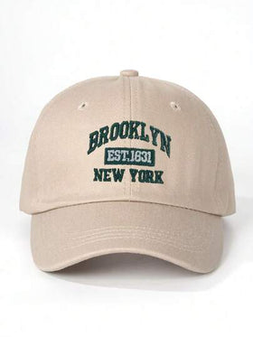 قبعة بيسبول مطرزة للبنات "BROOKLYN EST.1631 NEW YORK"، قابلة للتعديل، توفر حماية من الشمس للخارج، قبعة كاجوال مناسبة للأولاد والسفر والشاطئ والعطلات والأطفال وطراز Y2K وللأطفال الصغار