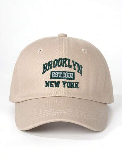قبعة بيسبول مطرزة للبنات "BROOKLYN EST.1631 NEW YORK"، قابلة للتعديل، توفر حماية من الشمس للخارج، قبعة كاجوال مناسبة للأولاد والسفر والشاطئ والعطلات والأطفال وطراز Y2K وللأطفال الصغار