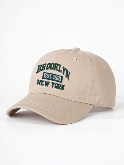 قبعة بيسبول مطرزة للبنات "BROOKLYN EST.1631 NEW YORK"، قابلة للتعديل، توفر حماية من الشمس للخارج، قبعة كاجوال مناسبة للأولاد والسفر والشاطئ والعطلات والأطفال وطراز Y2K وللأطفال الصغار