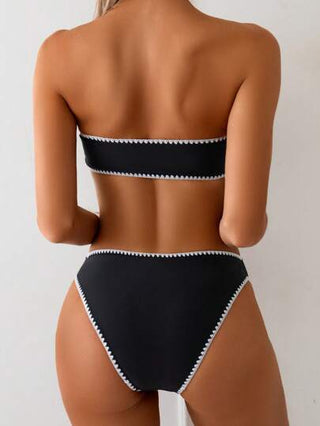 طقم تانكيني حريمي Swim Basics طقم تانكينى (توب وسروال قصير) نسائى بطبعة زهور سوداء