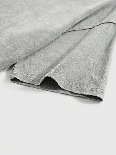 ROMWE MEN Casual تي شيرت رجالي بياقة مستديرة وأكمام قصيرة، موضة الصيف، طراز 2000