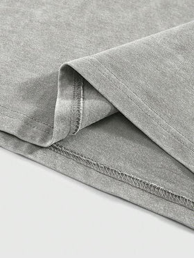 ROMWE MEN Casual تي شيرت رجالي بياقة مستديرة وأكمام قصيرة، موضة الصيف، طراز 2000