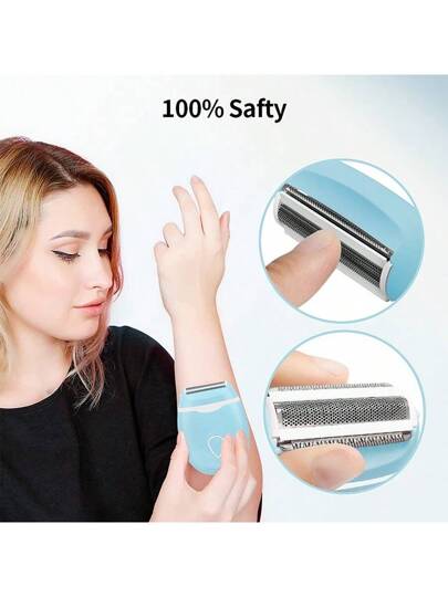 قطعة واحدة جهاز كهربائي للنساء لإزالة الشعر من الآبط والمناطق الحساسة وجميع أنحاء الجسم وتنظيف الوجه، آمن للاستخدام المنزلي ولا يتضمن البطاريات
