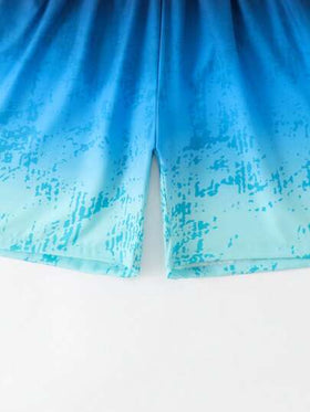 SHEIN شورتات شاطئية ذات طباعة جرافيكية للمراهقين، كاجوال وأنيقة للصيف
