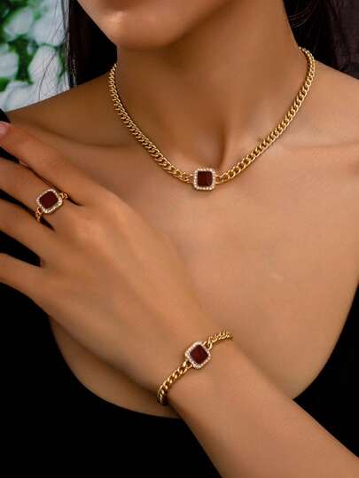 مجموعة إكسسوارات شخصية ذات شكل هندسي عصري