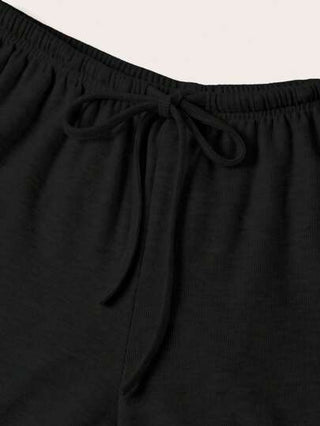 EZwear بنطلون نسائي واسع الساق مكنوك خفيف الوزن، ثنائي اللون، كاجوال