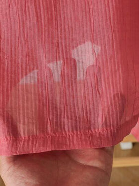 SHEIN مجموعتان من البلوزة ذات الأكمام الطويلة الرفيعة باللون الوردي والشورت المطابق له، مناسب للارتداء الصيفي في الشاطئ