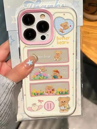 غطاء هاتف شفاف بتصميم لعبة Gameboy الكرتونية الحيوانية القديمة، متوافق مع أبل 11 13 14 15 16 7 8 X و S21/PLUS/ULTRA S22/PLUS/ULTRA S23+/ULTRA S24/PLUS/ULTRA