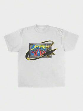 قميص رجالي T-shirt بطبعة حديثة لأسلوب الهيب هوب