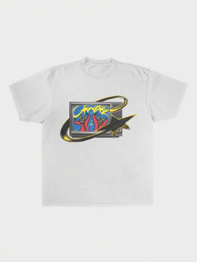قميص رجالي T-shirt بطبعة حديثة لأسلوب الهيب هوب
