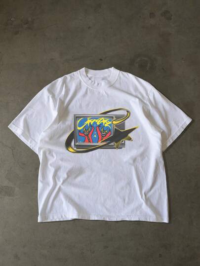 قميص رجالي T-shirt بطبعة حديثة لأسلوب الهيب هوب