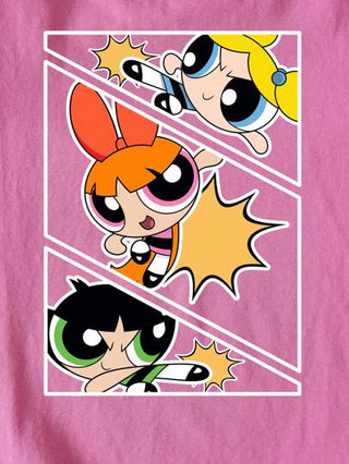 تيشيرتات بناتي THE POWERPUFF GIRLS X  قميص صيفي بأكمام قصيرة وياقة دائرية للفتيات المراهقات بطبعات زهور، فقاعات، أزهار الزبدي ، أنيق وكاجوال