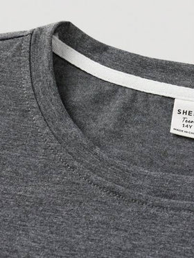 Snug Zone طقم بيجاما للمراهقين يتكون من قميص كشمير قصير الأكمام ذو جيوب وبنطال
