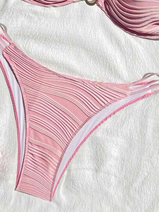 Swim بيكيني بحزام رفيع بلون أحادي للنساء