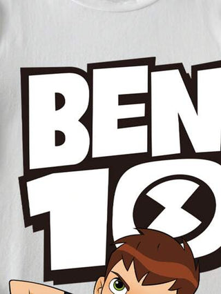 BEN 10 X SHEIN تيشرت كاجوال بأكمام قصيرة مطبوع عليه رسومات للأولاد المراهقين، مناسب للصيف