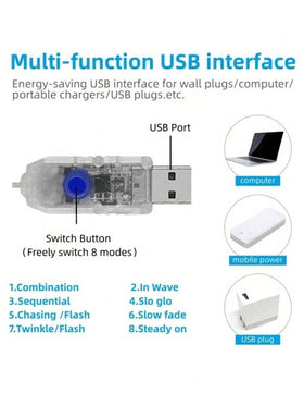 1 قطعة شجرة الكرز الزهرية المضيئة، تعمل بالطاقة عبر USB، بأزرار للتحكم، 8 أوضاع إضاءة، مناسبة للديكور الداخلي والخارجي، حفلات الزفاف، ديكور الجدران، أجواء الحفلات، عيد الحب، هدية عيد الميلاد، حفل التخرج