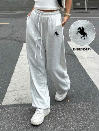 EZwear بنطلون رياضي سيدات، صيفي سادة مشوه، مناسب للصيف