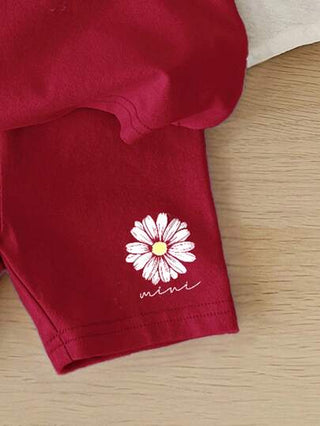 SHEIN طقم شورت كاجول قصير الأكمام مصمم بسيط للفتيات الرضع ، مناسب للصيف