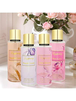 Ligspring [رذاذ العطر 250مل لعائلة عطور ] زهر الكرز / الوردة / الخوخ / الفانيليا | صيغة طبيعية خالية من الكحول | رائحة قوية وطازجة للملابس والهواء الاستخدام المزدوج | هدية حلوة