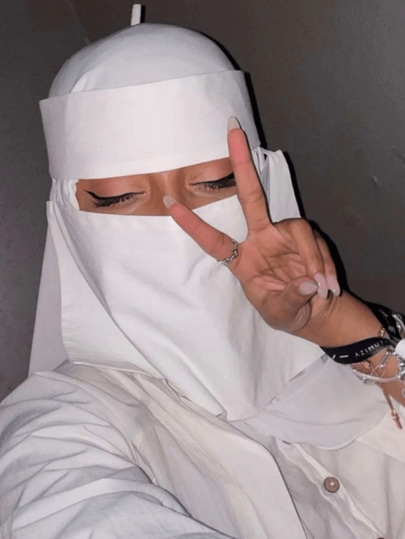 طقم تانكيني حريمي قطعة واحدة من الحجاب الناعم والأنيق من الشيفون ذو اللون الواحد، اكسسوار العباءة، مناسب للحماية من الرياح والغبار لارتداء اليومي