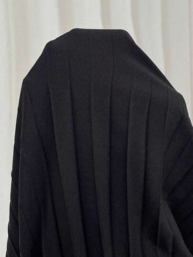 SHEIN Tall CURVE تنورة منتفخة انيقة بخصر مطاطي للسيدات للاستخدام اليومي والإجازات، لون أسود، مقاس كبير