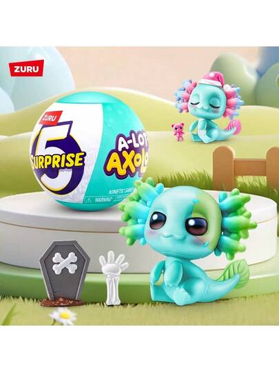 ZURU 5 Surprise A-LOT-A Axolotls، زخارف لعبة مصغرة إبداعية، هدايا عطلة مثالية