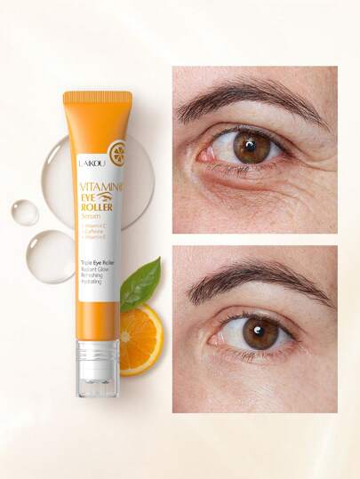 LAIKOU 15 مل سيروم الترطيب لمنطقة حول العين LAIKOU JVitamin C مقلل للهالات السوداء ، 20 مل جوهر مضاد للشيخوخة لترطيب منطقة حول العين وتقليل التورم في الليل، هدية علاج spa للبشرة للسيدات، الأم، الزوجة، الأخت،المراهقة ، الصديقة