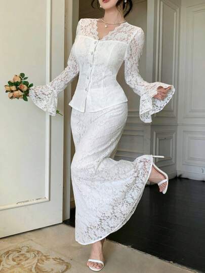 Modelyn العيد ملابس نسائية قطعتين للارتداء اليومي