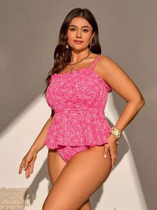 Swim Lushoire بكيني ملابس علوية ذو حمالات رفيعة مقاس كبير، عصري للصيف