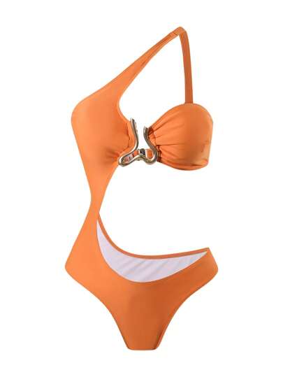 مايوه حريمي قطعة واحدة Swim Oasis مجموعة بحرية من قطعتين للنساء: فستان كشكش شفاف طويل بأكتاف مفتوحة وبدلة السباحة بطباعة عشوائية، كاجوال صيفي، وصول جديد 2025، أزياء إبيزا