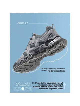 CAMEL CROWN أحذية رياضية كاجوال للرجال، أحذية صيفية غير قابلة للانزلاق، أحذية كاجوال متعددة الاستخدامات، أحذية مشي مقاومة للتآكل بنعل سميك