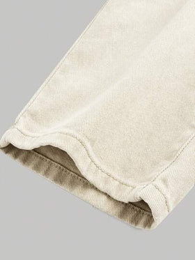 SHEIN جينز واسع الساق مع تصميم جيب و أزرار للخصر للبنات الصغيرات