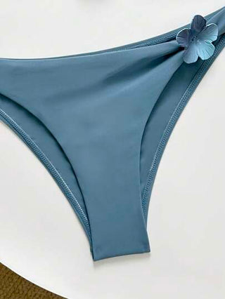 Swim Mod مجموعة بكمين وشورت ملابس سباحة نسائية ذات زخرفة بنقشة الزهور، 2 قطعة