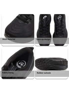 Asics أحذية الجري للرجال GEL-CUMULUS 27، أحذية رياضة خفيفة الوزن مريحة، أحذية كاجوال سوداء منخفضة الرقبة 1011B960-003