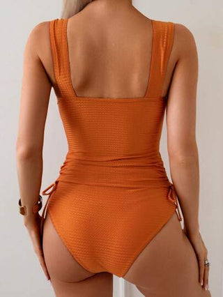 طقم تانكيني حريمي Swim Vcay بدلة سباحة قطعتين من سيدة ناضجة خطط لشاطئ الصيف، تتكون من ملابس علوية تنكيني رقبة حرف U من القطن، مزود بحبل خصر، مقترن مع جزء سفلي من قماش منسوج أساسي