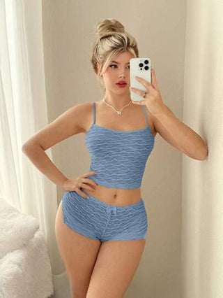 Sweetina طقم ملابس علوية كامي وشورت قصير موضة الصيف
