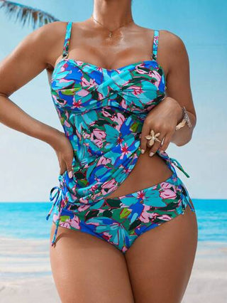 طقم تانكيني حريمي Swim Lushoire ملابس علوية بيكيني سباغيتي الحمالات للسيدات، عصري للصيف