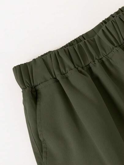 1 قطعة شورت رياضي صيفي بجيوب للشاب المراهق، مناسب للتمارين الرياضية والأنشطة الخارجية