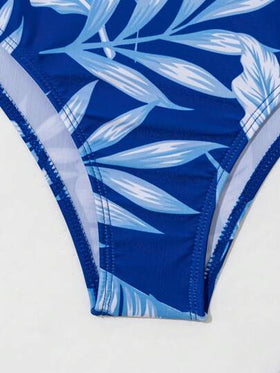 Swim Lushoire مجموعة بيكيني من 2 قطعة بتنورة مطبوعة بالأزهار وأعلى بنقشات صدفية مع ملابس علوية من الشاطئ ذو أكمام قصيرة