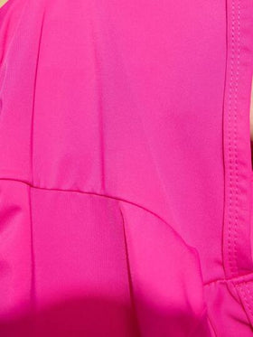 SHEIN مجموعة رياضية من 2 قطعة شورت ورآس بخطوط خصر مرنة ومزينة بأحرف للفتاة الصغيرة من القماش المحبوك ذو اللون الأحادي