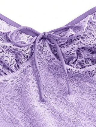 طقم تانكيني حريمي Sweetra بكيني علوي كامي مزين بشريط دانتيل ملون جذاب وأنيق لارتداء العطلات والإجازات للنساء
