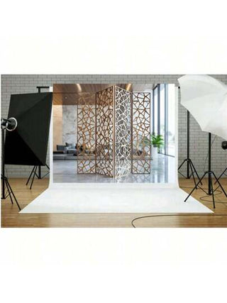 قطعة واحدة من الشاشة المنزلية الحديثة التي تتميز بتصميم هندسي دقيق وذات استخدامات متعددة بدون الحاجة إلى كهرباء، تناسب جميع الحفلات والمناسبات والتصوير الفوتوغرافي خلفيات كما أنها مصنوعة من الفينيل'
