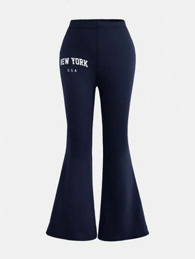 SHEIN Girlism طقم قميص كاجوال بأكمام قصيرة فضفاضة مطبوع عليه حرف وبنطلون واسع للفتيات المراهقات، قطعتان