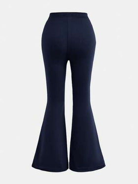 SHEIN Girlism طقم قميص كاجوال بأكمام قصيرة فضفاضة مطبوع عليه حرف وبنطلون واسع للفتيات المراهقات، قطعتان