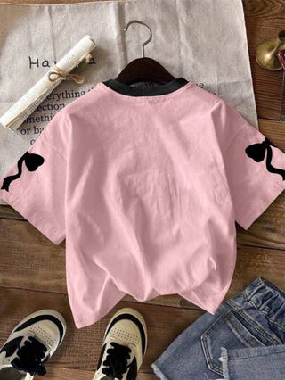 EZwear تيشيرت نسائي فضفاض كاجوال قصير الأكمام رقبة دائرية متطفل ذو الرقم 23، مناسب للصيف