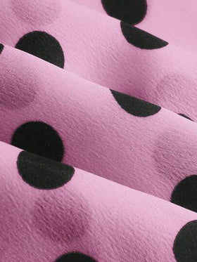 SHEIN Privé تنورة ساتان بنقاط، عصرية للصيف