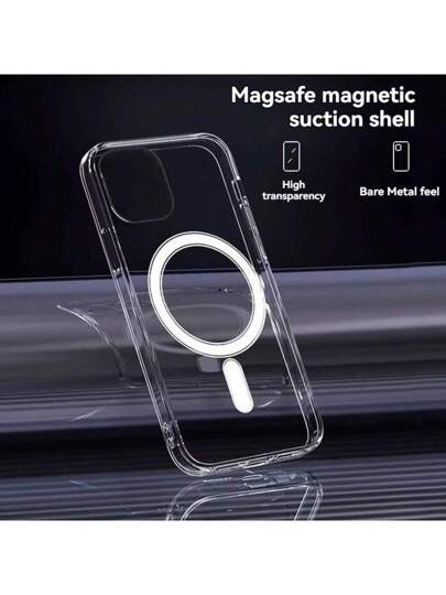 غطاء هاتف محمول مغناطيسي من الأكريليك، غطاء واقي للهاتف المحمول مضاد للسقوط، مناسب ل- 16/15/14/13/12/11/Plus/Pro/Pro Max وموديلات أخرى، هدية عطلة