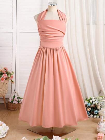 girls-sets Glamorique Kids طقم فتيات مراهقات قطعتين من الأتلاس بظهر مفتوح، إطلالة أنيقة للحفلات والتجمعات والمناسبات المختلفة، يُظهر الأناقة والأسلوب ، فساتين فتيات لحفل التخرج